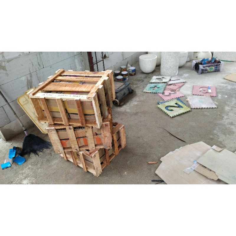 

PACKING KAYU PLUS KARDUS WASHTAFEL 30