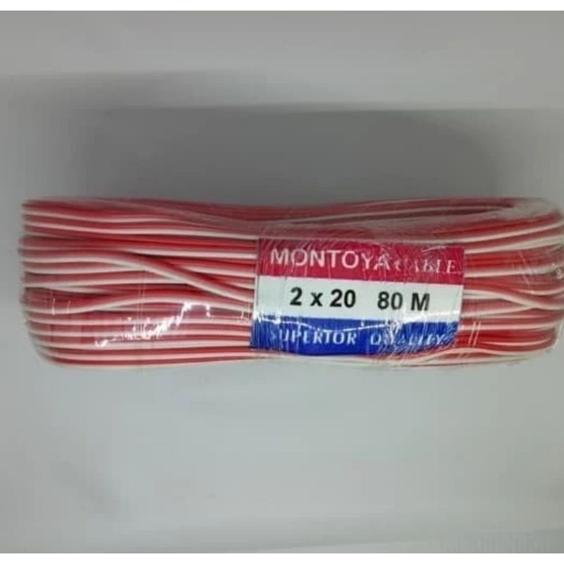 kabel listrik nyz 2 x 20 1 roll 80m serabut tembaga