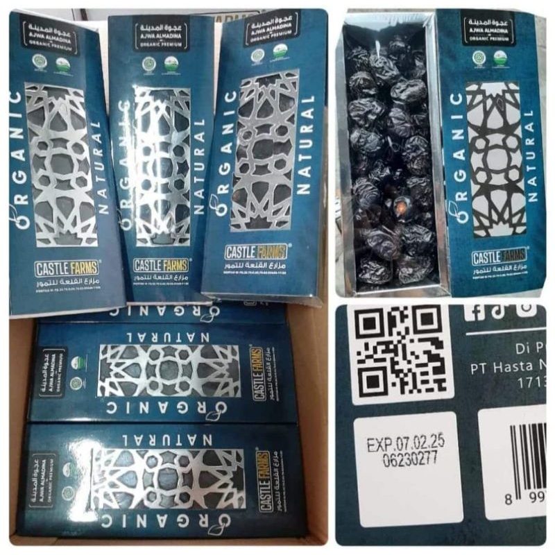 

Kurma Ajwa Madinah Organik Premium Castle Farms 500gr