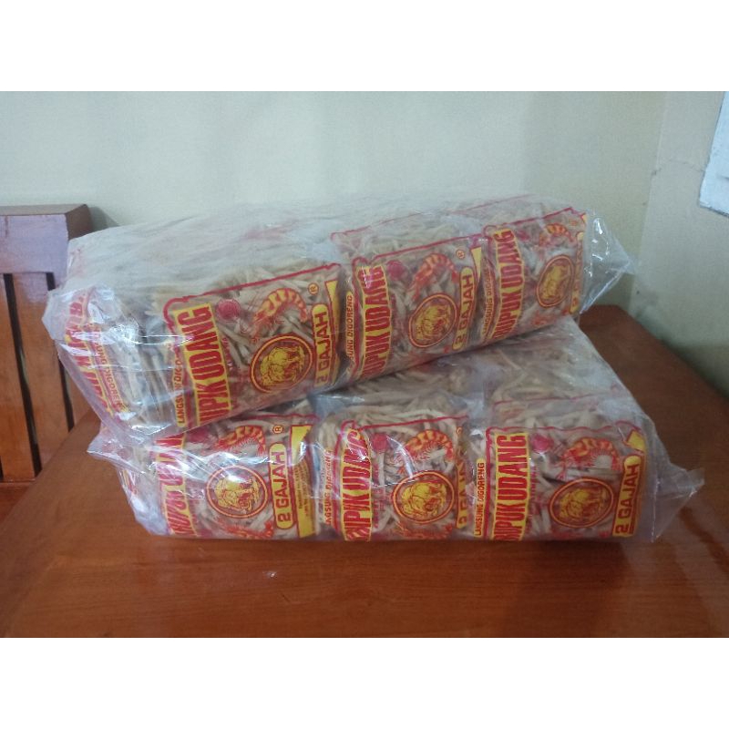 

krupuk udang stik 2 Gajah 1 bal (20 pcs)