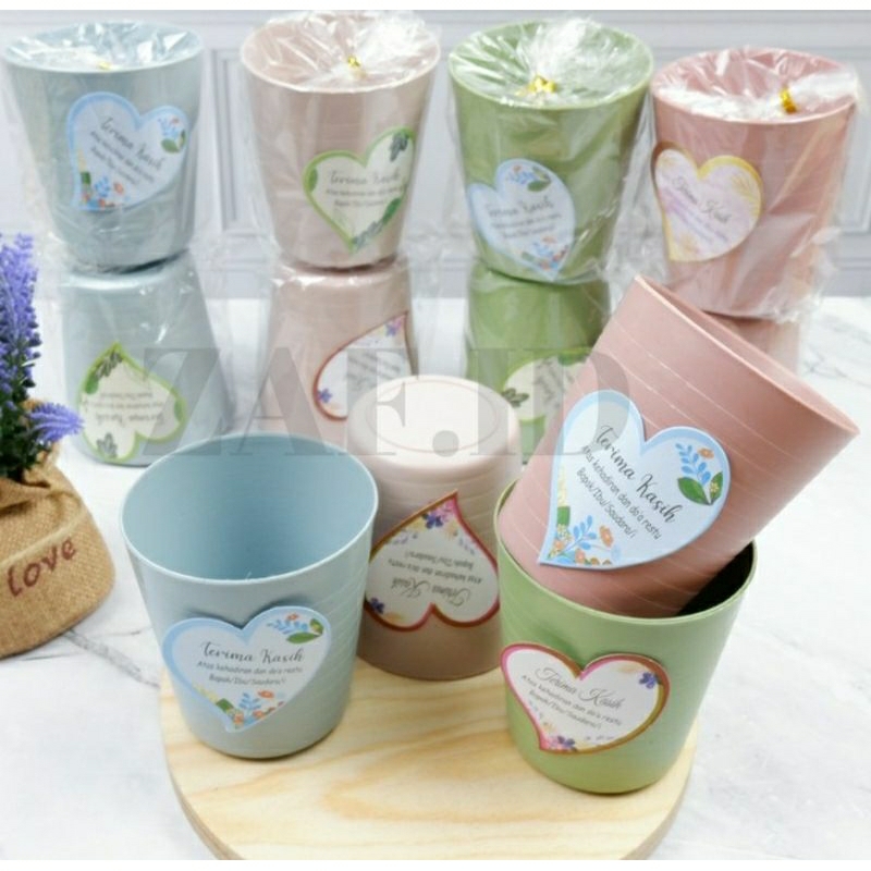 ISI 50 SOUVENIR PERNIKAHAN GELAS KEMASAN PLASTIK