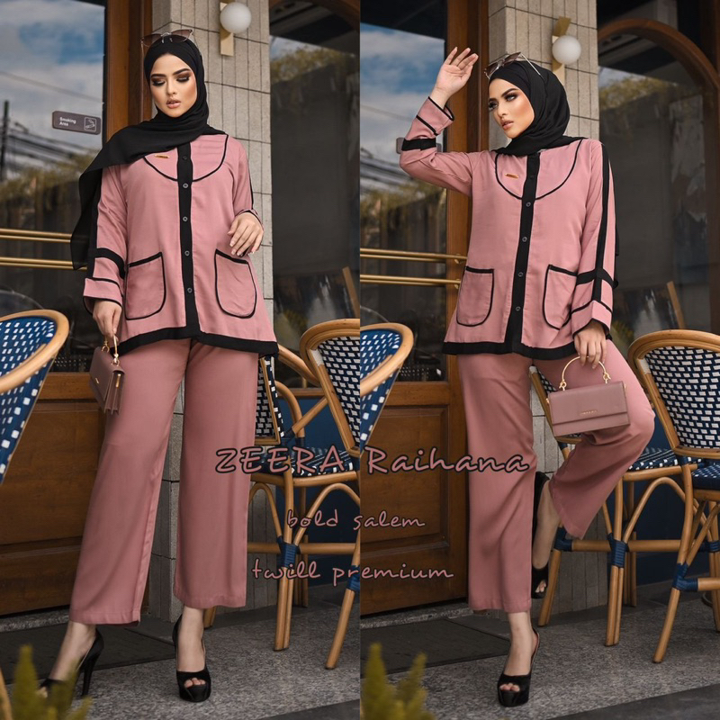 Daster Arab Zeera RAIHANA One Set Out Fit Rayon Twill Premium