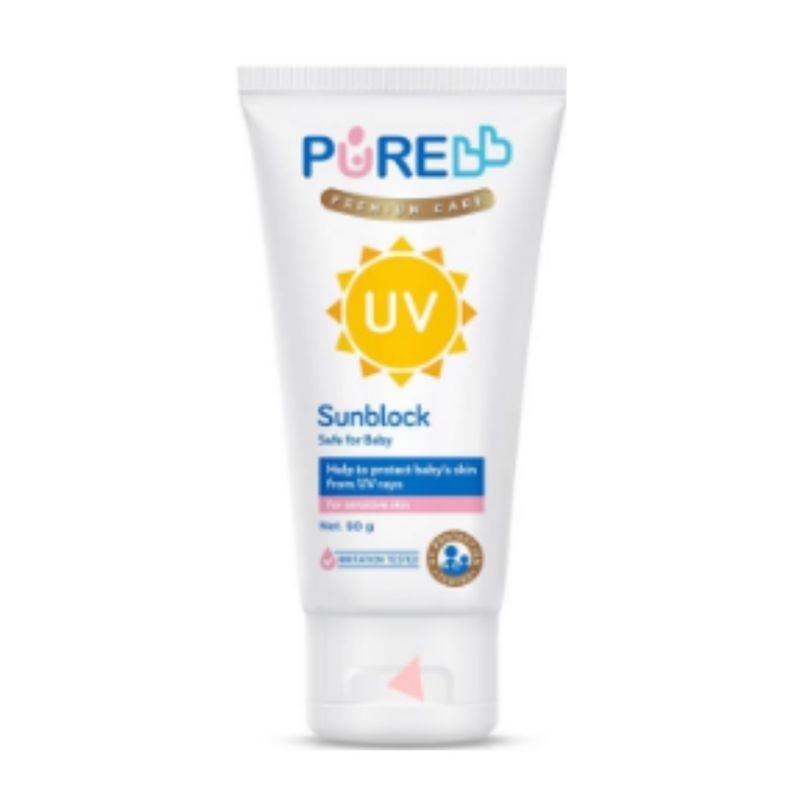 PURE BB PureBB Baby Sun Block / Sunblock untuk Bayi 50 gr 100gr / Sunscreen Bayi Anak