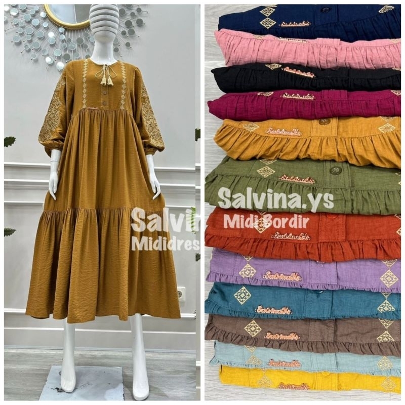 MIDI DRESS BORDIR ORIGINAL SALVINA YS