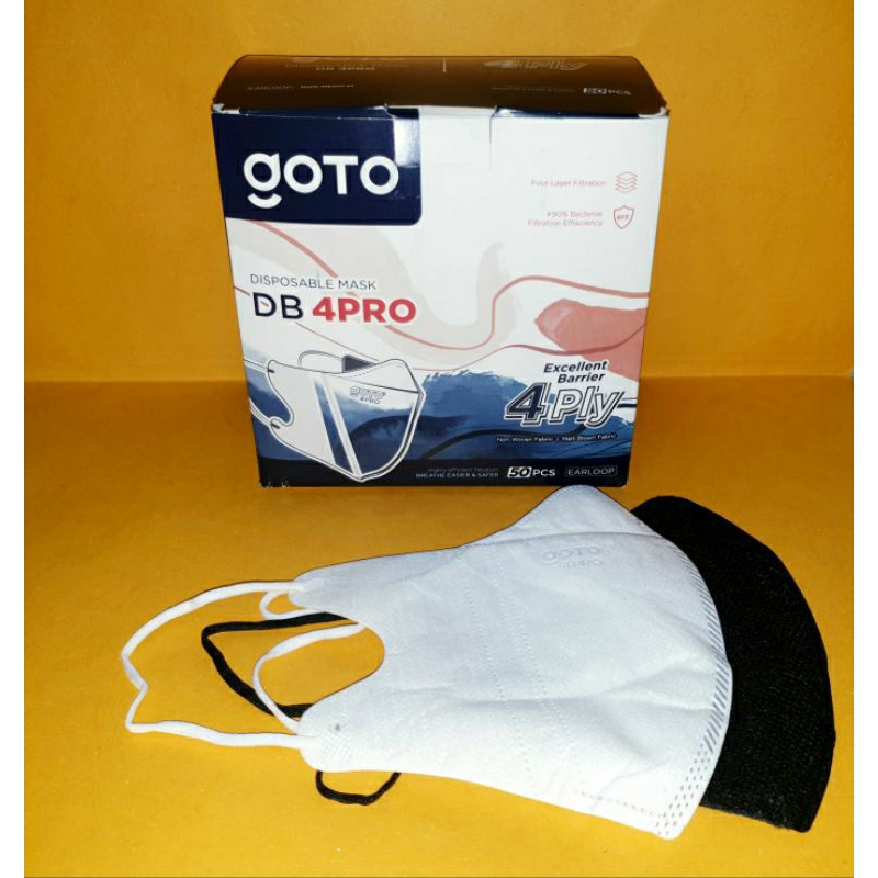 GOTO Masker Non Medis Duckbill Earloop 4Ply 50 Pcs