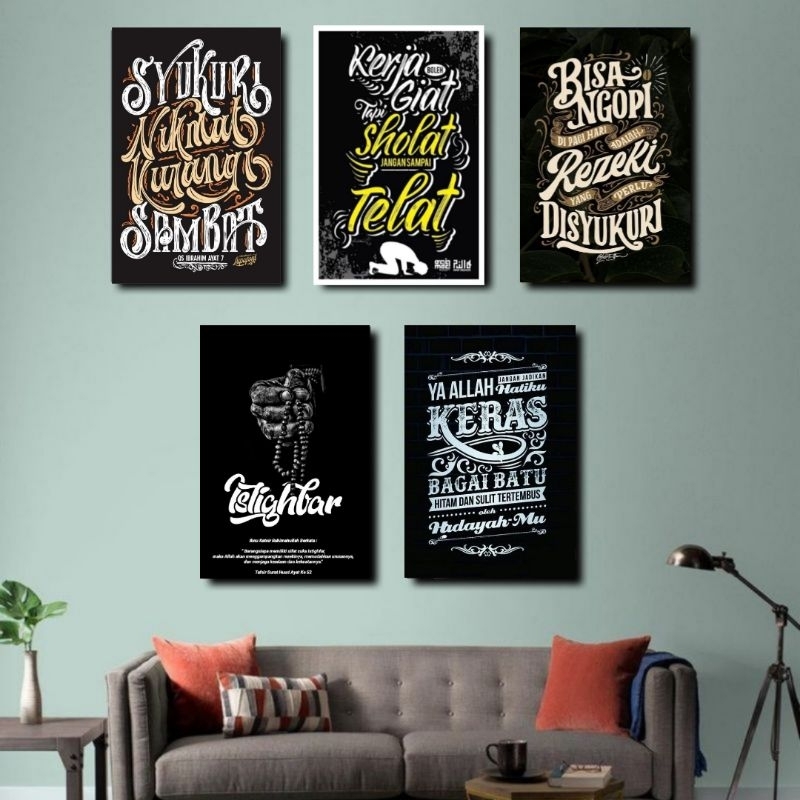 ((COD)) Hiasan Dinding MOTIVASI ISLAMI Ruangan tamu//Dekorasi Dinding MOTIVASI ISLAMI