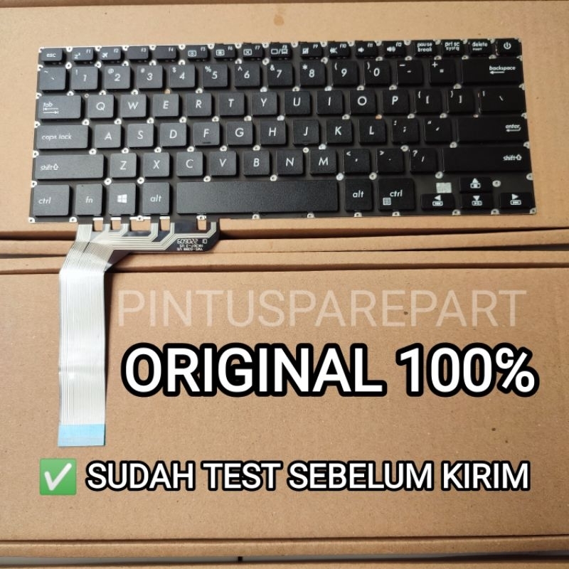 (ORI PARTS) KEYBOARD LAPTOP ASUS VIVOBOOK P1401 A407M A407U A405 X407 A407MA A407U BLACK ORIGINAL