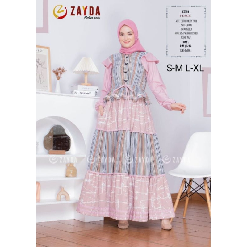 Gamis Zayda ZG81 Peach