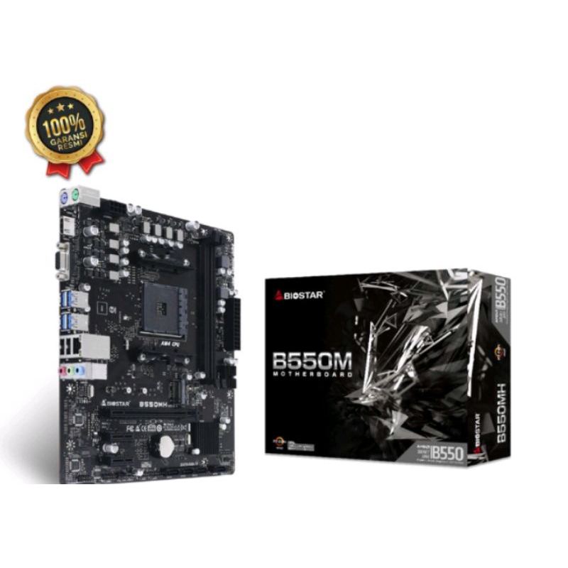 MOTHERBOARD BIOSTAR AMD B550MH Chipset AMD B550  Socket AM4 2 x DDR4 Micro ATX
