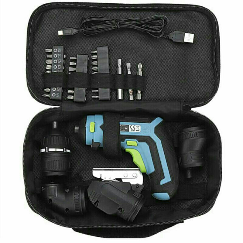 Obeng Elektrik 4 in 1 Wireless Cordless 4V With Pouch Tonfon 5003604