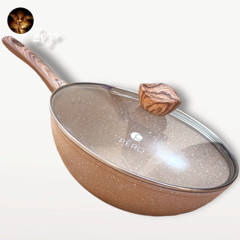 Panci Wajan Pero Altin Wok Pan 28 cm + Lid