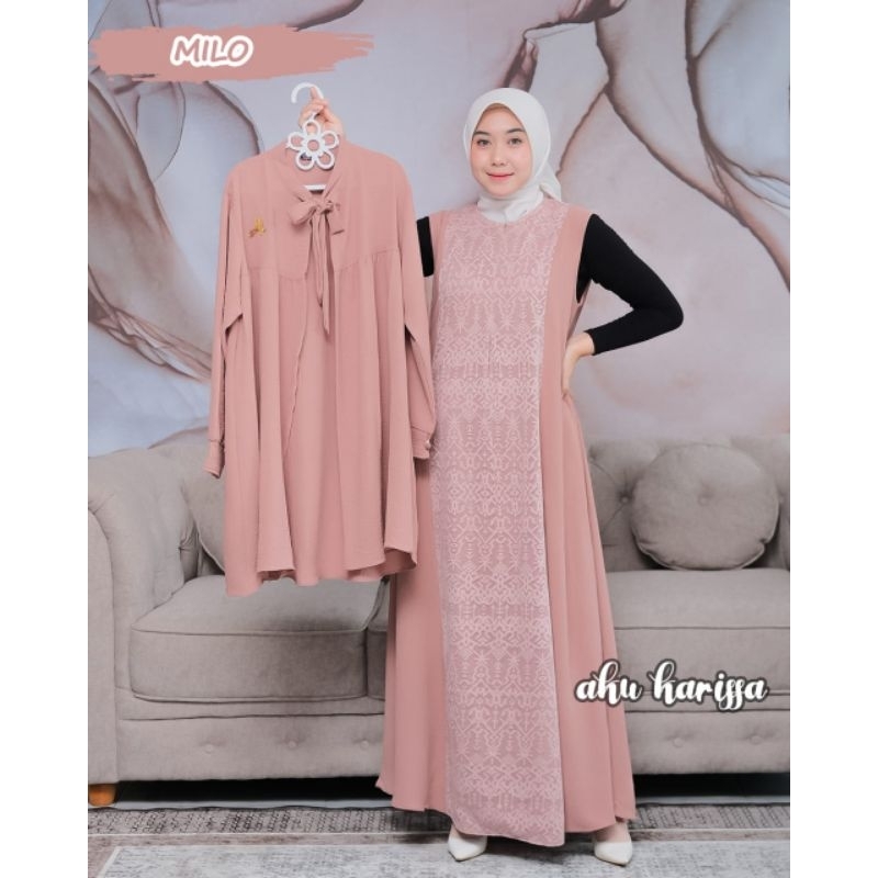 DRESS BRUKAT ADILLA NIVA AMARANI AKU KARISSA SET ROMPI VEST KEKINIAN KELUARAN TERBARU DRESS WANITA STARLA