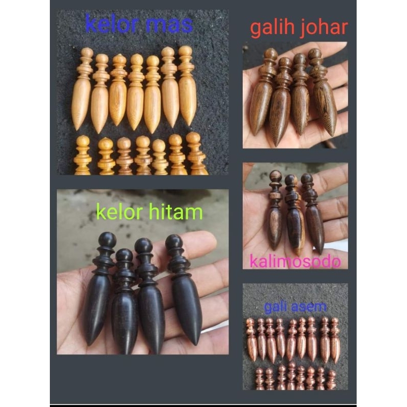 bandul kalung liontin dari kayu langka Nusantara kayu bertuah