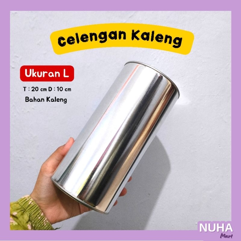 Celengan Kaleng Size L 20x10 cm Polos Tanpa Sticker