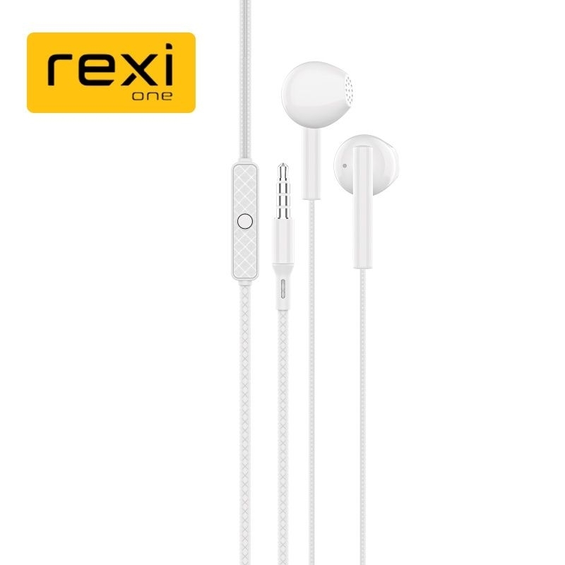 Rexi ES02 Semi In-Ear Double Deep Bass Clear Voice Call Wired Earphones