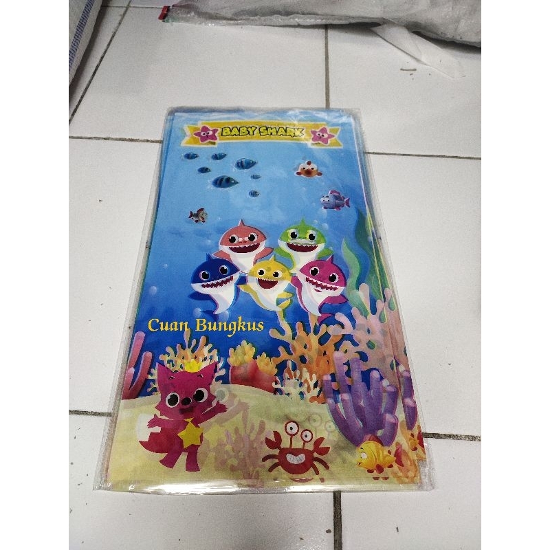 Plastik Snack Ulang Tahun (ultah) / Plastik Karakter / Plastik OPP BABY SHARK 10 pcs