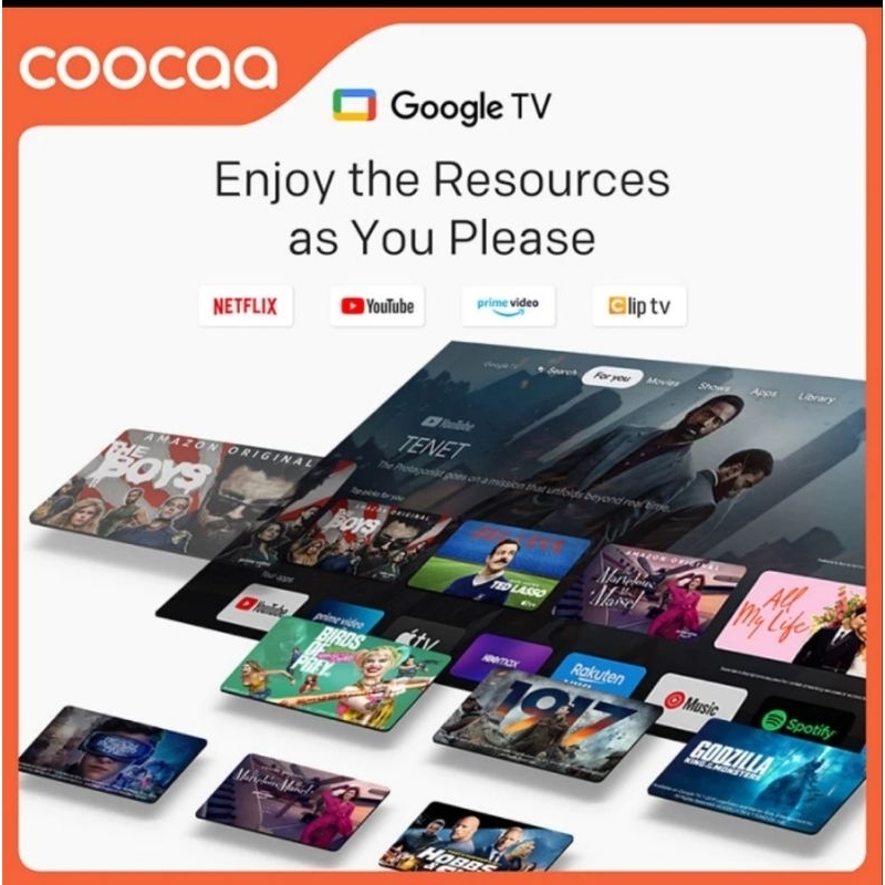 COOCAA 43Z72 Smart TV 43 Inch Google TV Digital TV Garansi Resmi