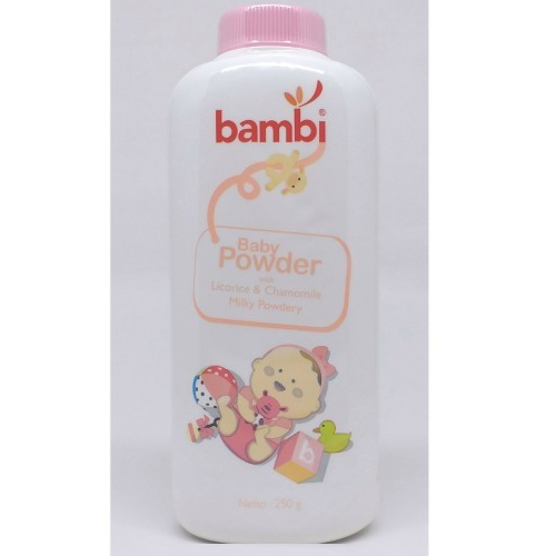 Bambi Baby Powder Milky Powdery 250gr 7536