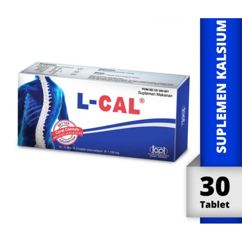 Lcal box 30 tablet ( suplemen calcium kesehatan tulang )