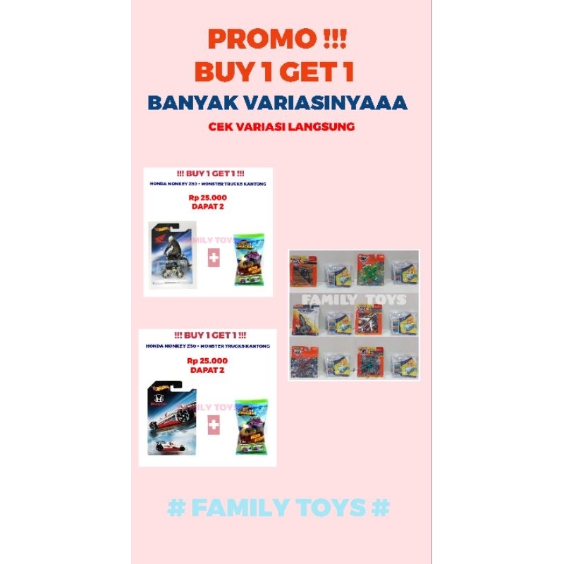 HOT WHEELS ORIGINAL 100%  BANYAK VARIASINYA BUY 1 GET 1