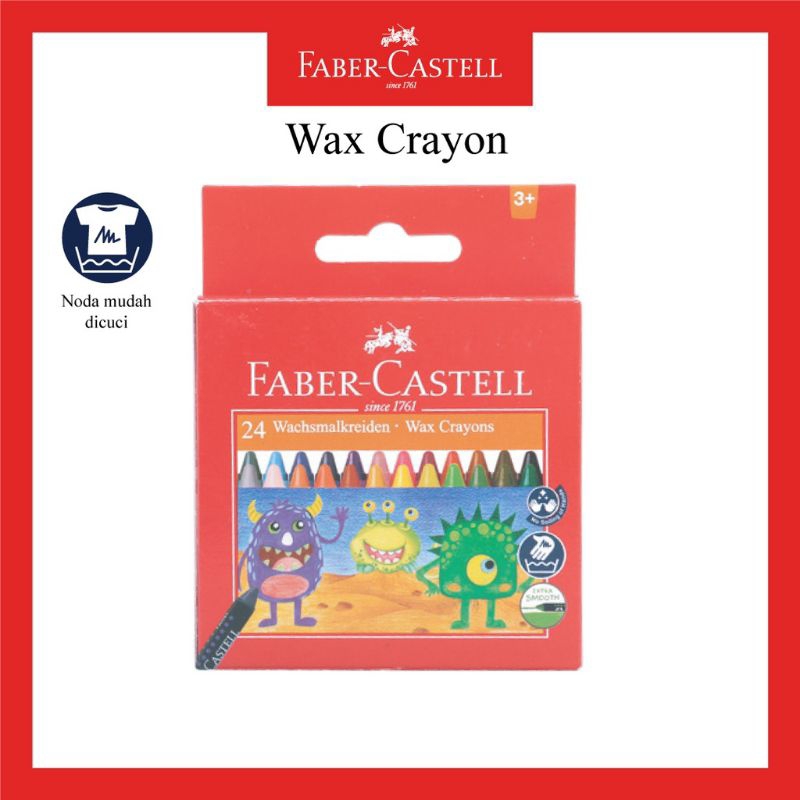 

Faber Castell Wax Crayon Reguler Set 24 / Crayon Isi 24