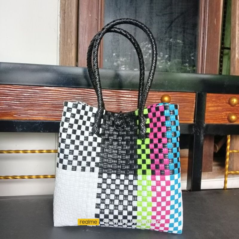 (COD)TAS JALI WARNA WARNI PREMIUM/TAS ANYAMAN JALI/TAS VIRAL/TAS BELANJA/TAS HAMPERS