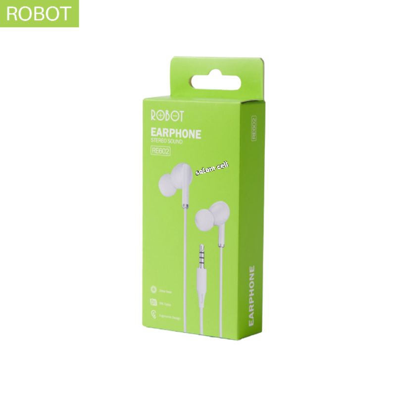 Headset Robot RE602 Xtra Bass Earphone Android All type Original Garansi Resmi