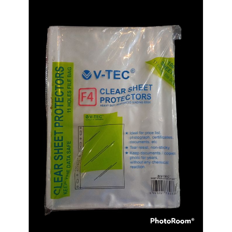 

sheet protector V tec F4 10 lembar