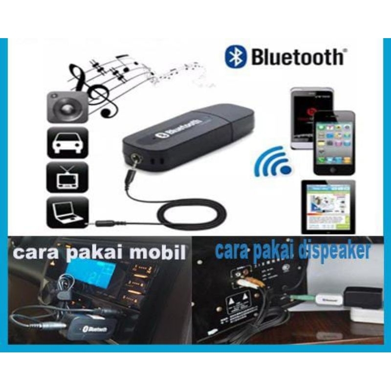 [LGS] Bluetooth Audio Receiver CK-02 / usb wireless speaker musik HP 3.5mm reciever adapter kabel aux Perangkat