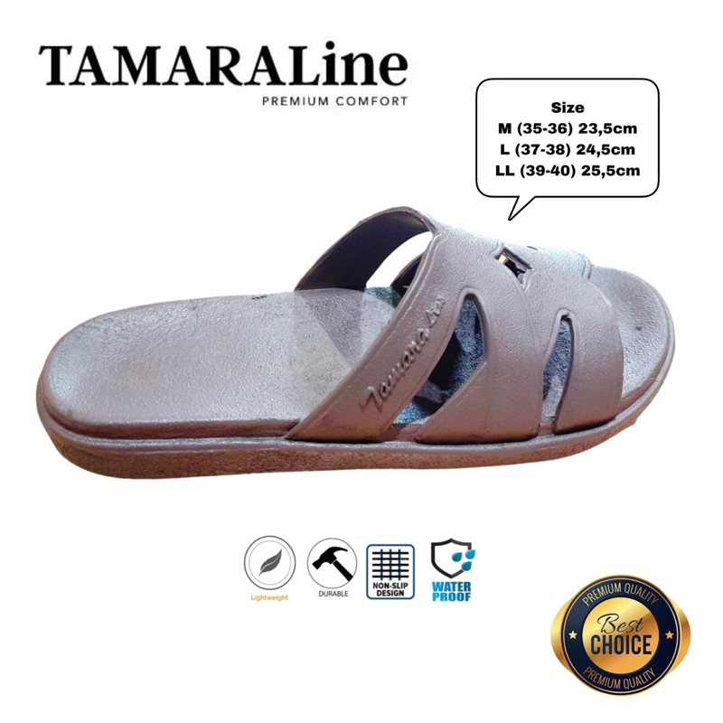 Sandal Selop Slide Slip on Karet Wanita Dewasa / Remaja - TAMARALINE 229 / Bahan Premium Lentur Empuk Ringan Kuat Anti Slip Anti Air / Model Sandal Casual Santai Rumah Hotel Outdoor Kamar Mandi Murah Original