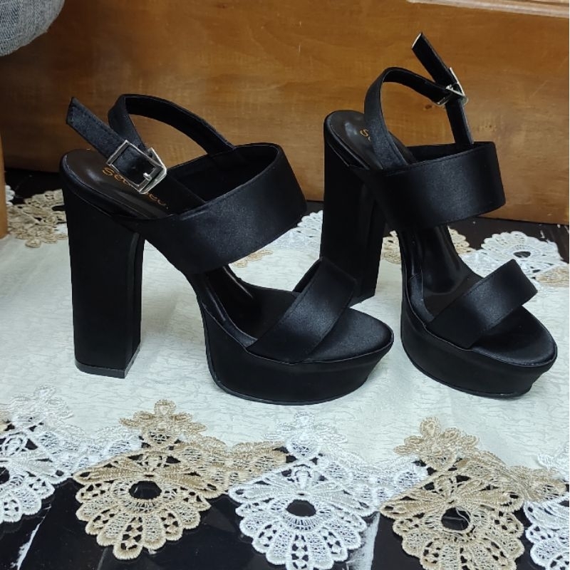 high heels 13cm tali satin premium