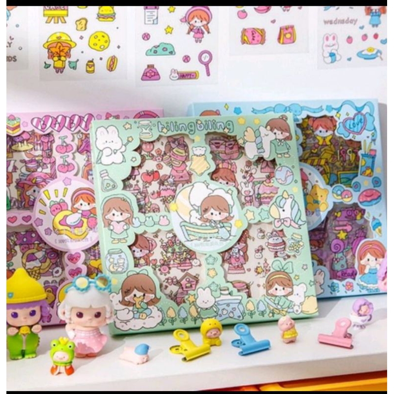 

RK Sticker Momo Masu Rainbow Mix 4 warna 100pcs