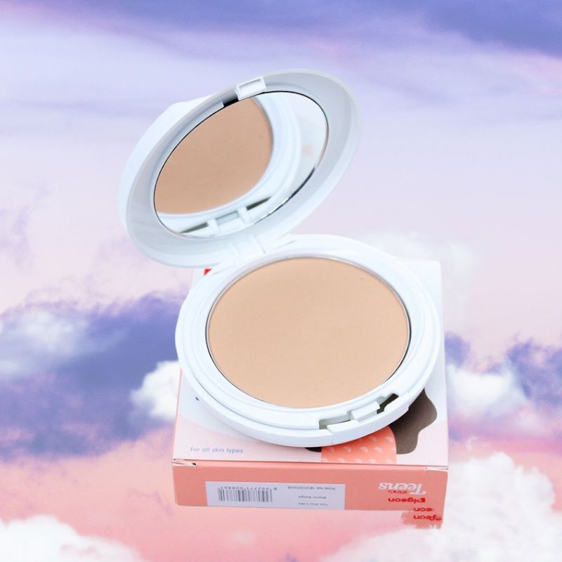 Pigeon Teen Two Way Cake Pink Bedak Padat Compact Anak Remaja  Base Make Up Cantik Natural Tahan Lam