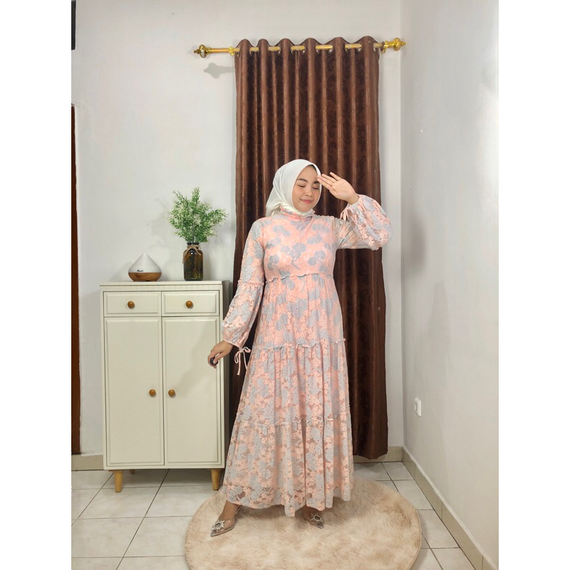 Karita dress brukat import/ dress brukat kondangan/ dress brukat wanita/ dress brukat premium/ dress