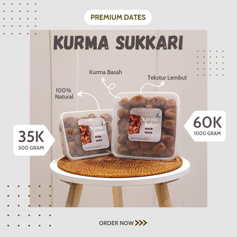 

Kurma Sukkari Al Qassim Premium Dates - 1000 Gram