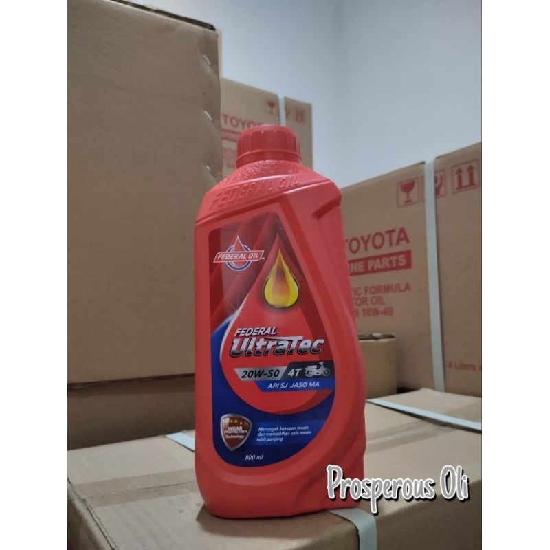Oli FEDERAL ULTRATECH 20W-50 (800ML) / Oli Mesin / Oli Motor / Oli Murah / Pelumas Motor / Oli 4T