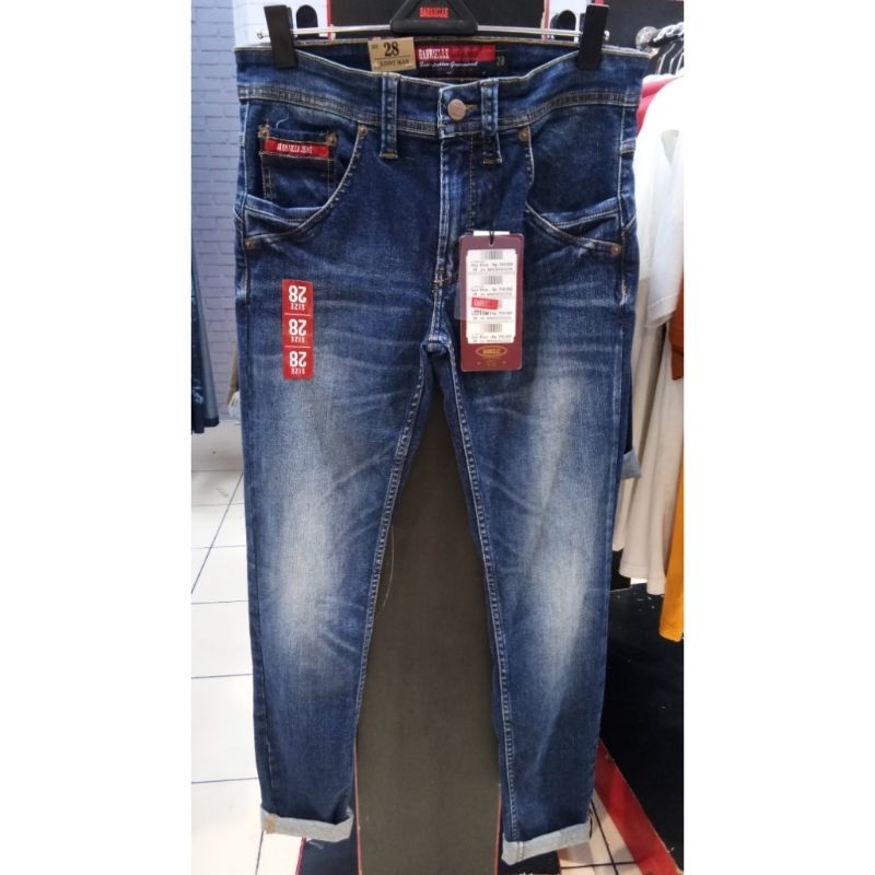 Gabrielle jeans original mens BBRE067X122228 Celana jeans panjang pria skinny man with 5 pocket
