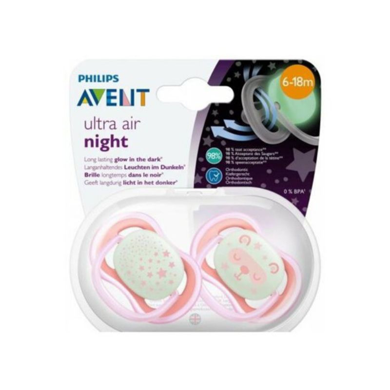 Philips Avent Ultra Air Night Pacifier 0-6m &amp; 6-18m