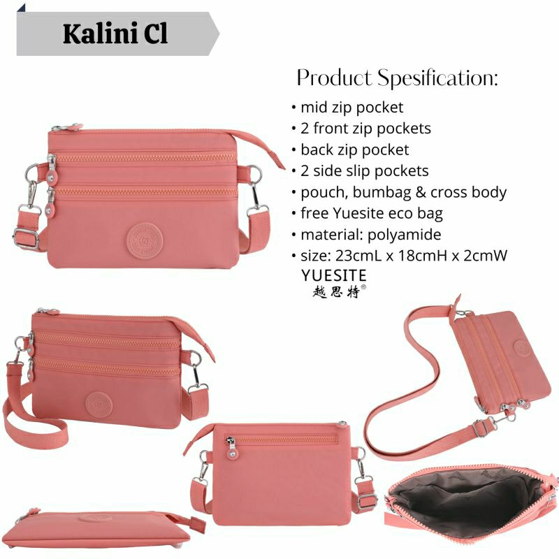 SLING BAG WANITA YUESITE KALINI TAS SELEMPANG BUMBAG KEKINIAN