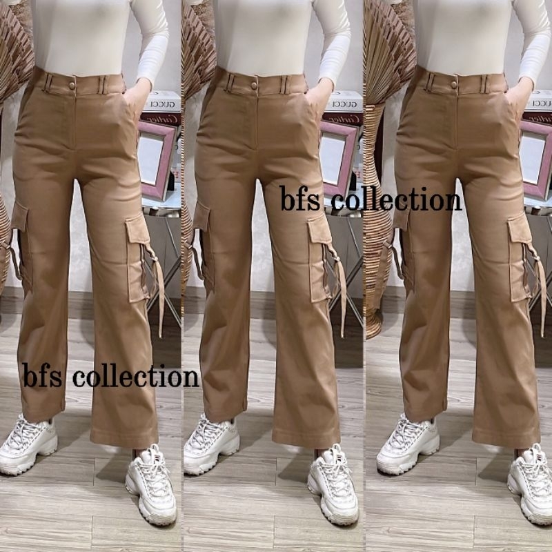 Cargo Pants/ Kulot Cargo Soft Jeans Stretch Import 9665