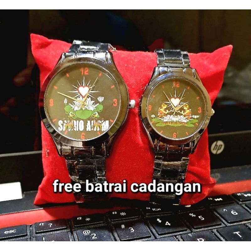 Jam Tangan Cauple Custom Rantai Stainless/ jam Tangan cauple  Free batrai cadangan