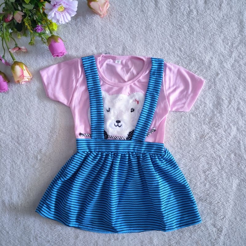 Dress anak cewek 6 7 8 9 10 11 12 bulan 1 tahun baju harian baby ( dress JKT 01 )6