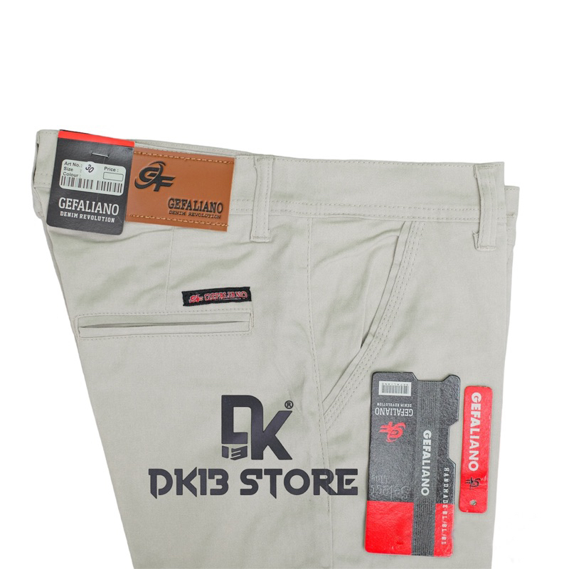Celana Chino Panjang Pria Cream Mocca Hitam Army Grey Size 28-38 By DK13 STORE