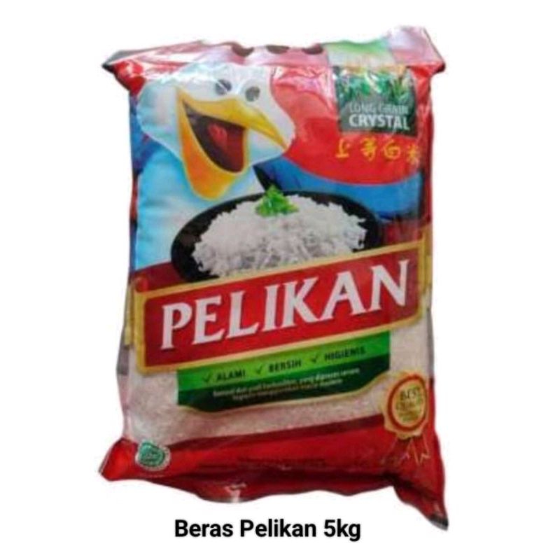 

Beras PELIKAN Long Grain Crystal Kemasan 5kg