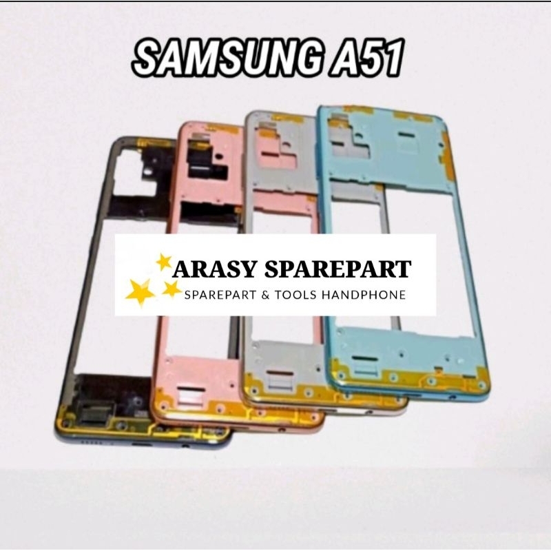TULANG SAMPING RANGKA BAZEL TUTUP MESIN SAMSUNG A51 ORIGINAL