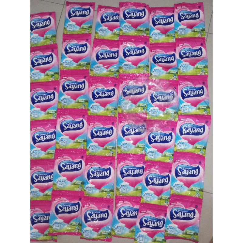 DETERJEN DETERGEN SABUN CUCI BUBUK SAYANG murah renteng grosir rantuy