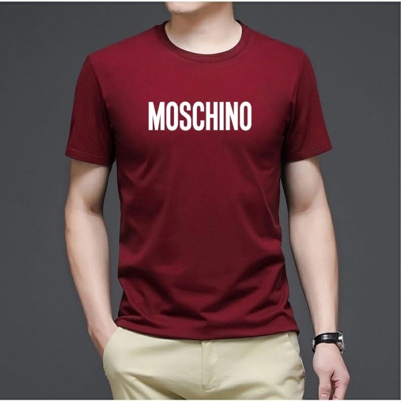 Kaos mochino pria Distro Lengan Pendek Baju oblong tshirt lelaki Cod