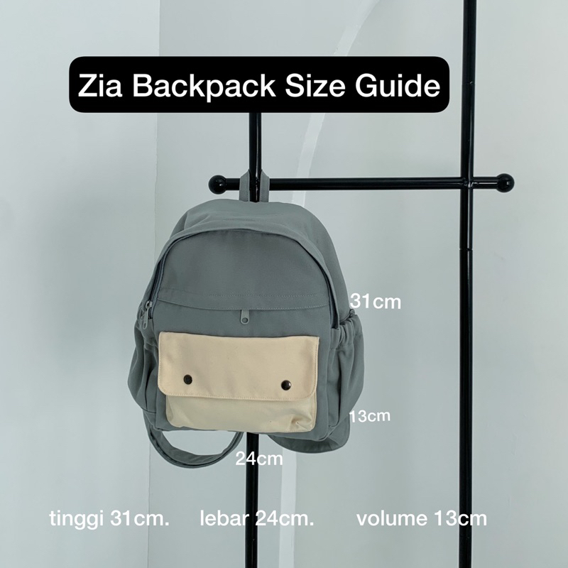 Zia Backpack Kanvas Sedang