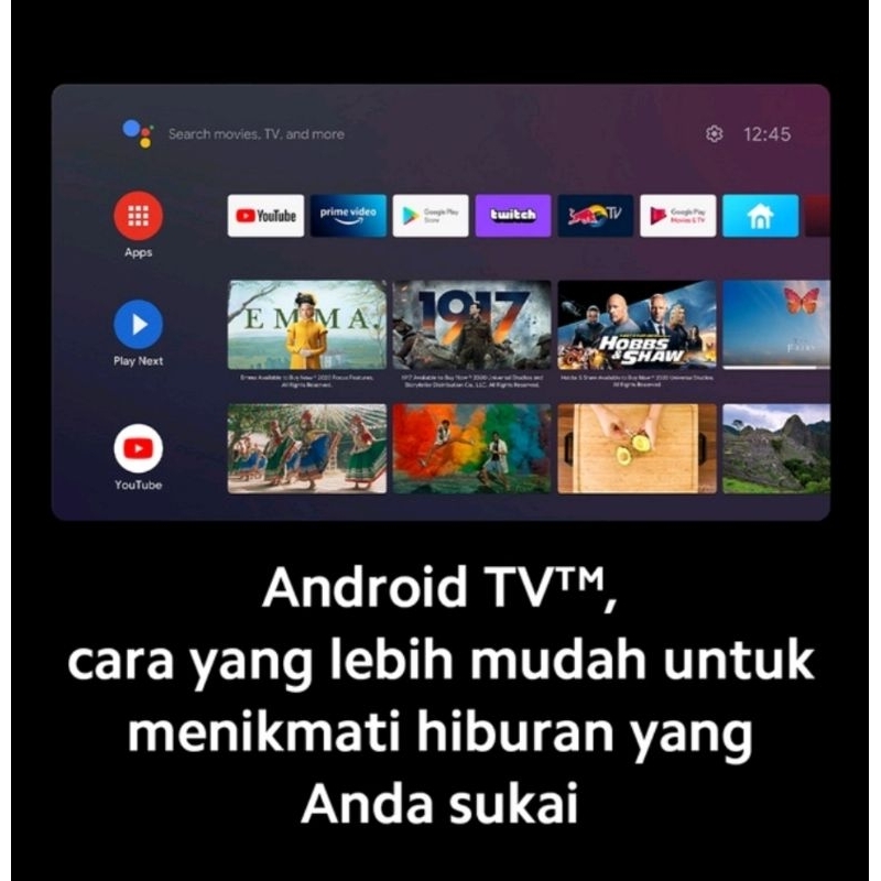 Xiaomi TV A2 43 Inch 4K UHD Android TV Digital TV Garansi Resmi