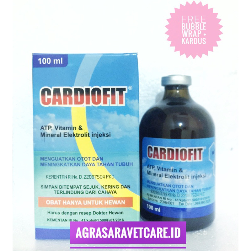CARDIOFIT 100 ml - ATP, dextrose, mineral injek hewan ternak